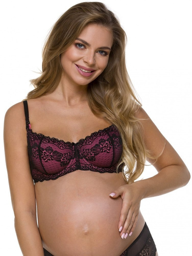 3112 Lupoline-черно-розов сутиен за кърмачки