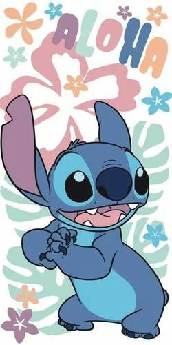 Синя плажна кърпа Lilo and Stitch Hawaiian Jerry Fabrics