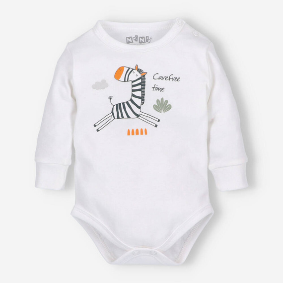 ABN-5324/ECR Боди Zebra от органичен памук Nini екрю