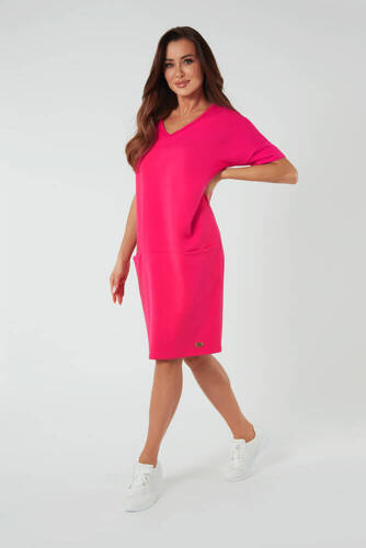 Дамска туника с къс ръкав Stella Италианска мода - фуксия