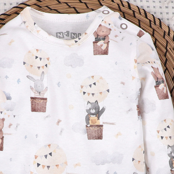 Боди Nini Balloon Friends 100% органичен памук, произведено в Полша