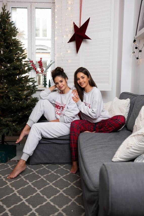 Дамска пижама Sensis на Gween Soft/Flannel - сива