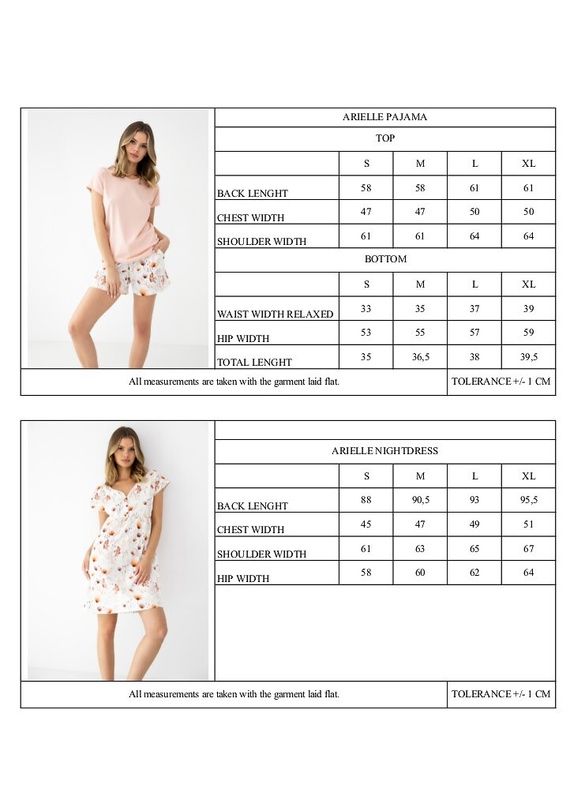 Дамска пижама Sensis Arielle от бамбук и памук, къс ръкав, шорти