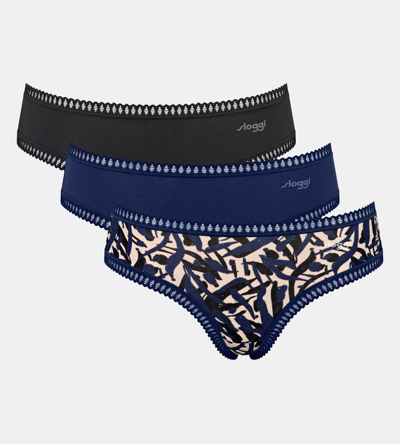 GO Crush C3P Hipster Дамски Sloggi 3-Pack - M008 морско синьо