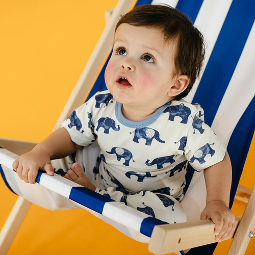 Боди слонче с къс ръкав Eevi - екрю