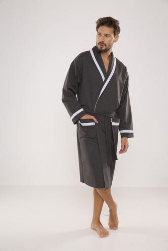 564 Мъжки халат Bruno De Lafense - графит