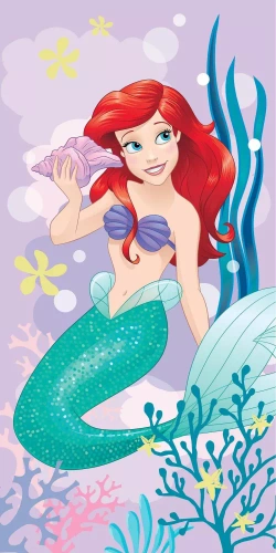 Памучна плажна кърпа Ariel Mermaid Disney Kids25 | За момиче | До плажа, до басейна Jerry Jabrics