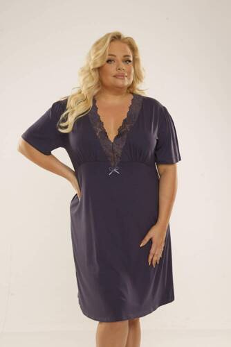 640 Нощна риза Noela Plus Size Forex - сива