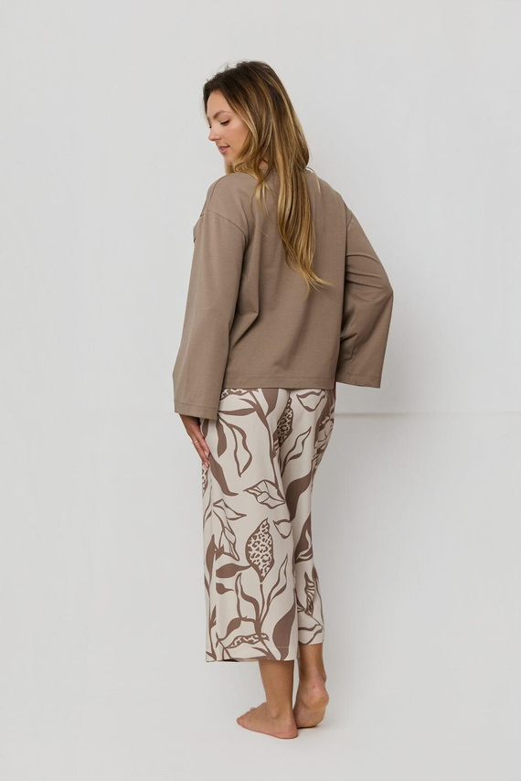 Дамска пижама Luna PS75 Mefemi by Nipplex – Памучна блуза и панталон 7/8 от вискоза | Премиум комфорт