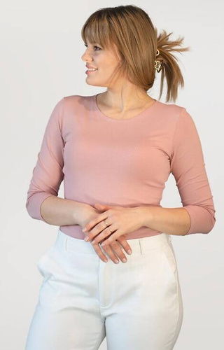 Дамска блуза Manati с 3/4 ръкав Babell - розова