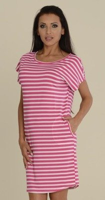 539 Нощница Jovite kr. ръкав - малина+бяло