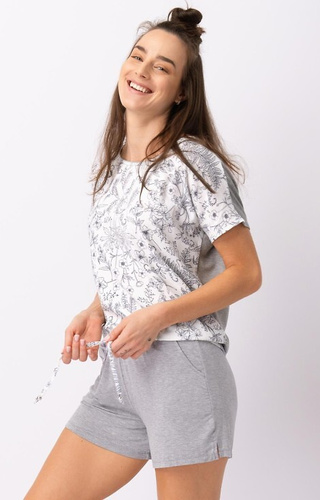 LNS 544 Дамска пижама Key - сива