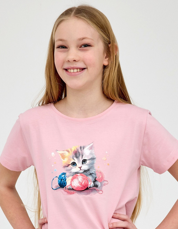 Детска пижама Cornette Kitty памук къс ръкав шорти комплект