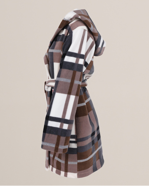 031 De Lafense одеяло за баня - топъл дамски халат от полар Super Cozy, кафяв