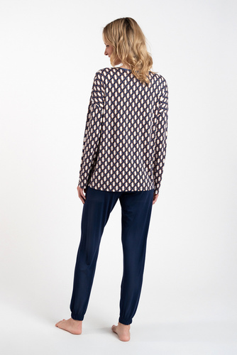 Milda Дамска пижама с дълъг ръкав и дълъг панталон Италианска мода