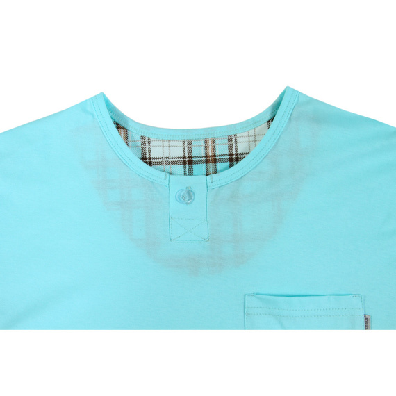 2576/17 Мъжка пижама, къс ръкав, къс панталон Sesto Senso тюркоаз