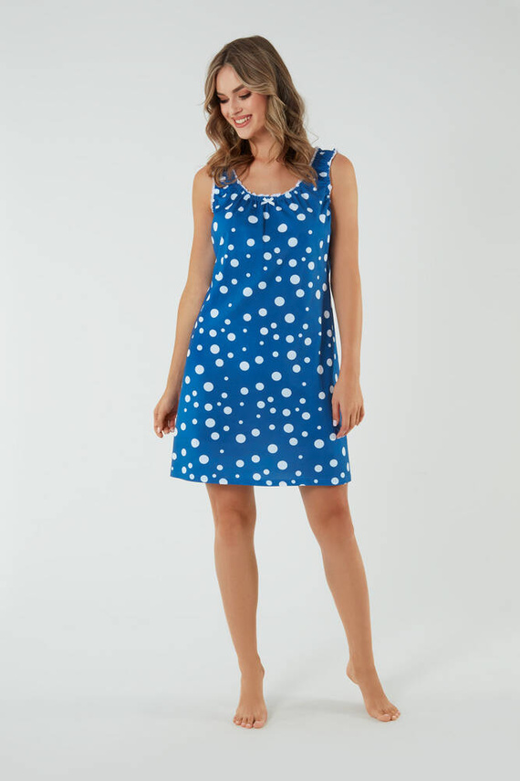 Нощница и халат за кърмачки Raba, с широка презрамка Италианска мода - син принт 