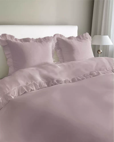 Pure 23 Едноцветно памучно спално бельо Detexpol розово