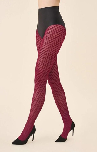 1233 Чорапогащник Cherie Gabriella 60 дение бордо – сърце, 3D