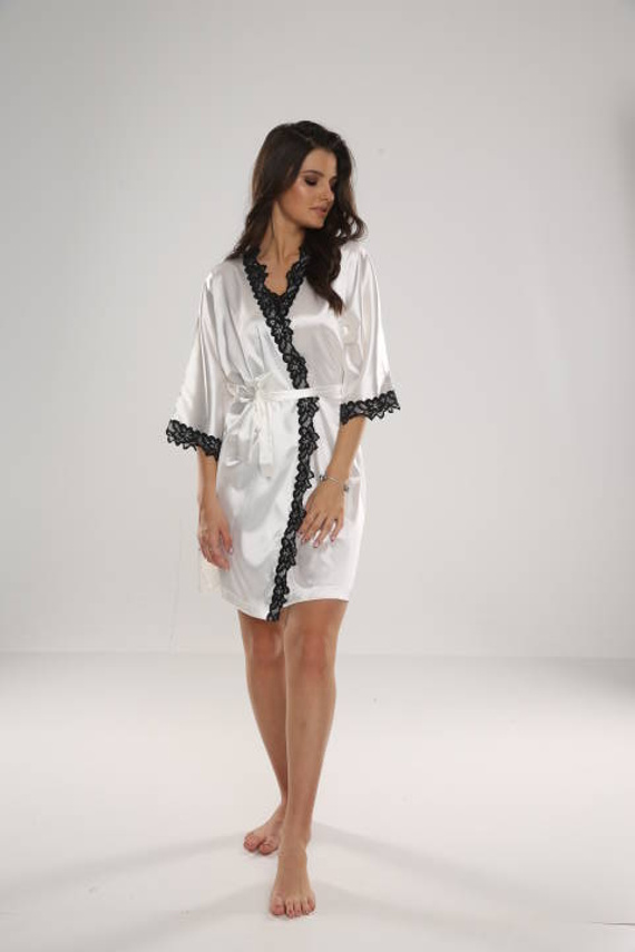 929 Kleoree Дамски халат De Lafense - перла