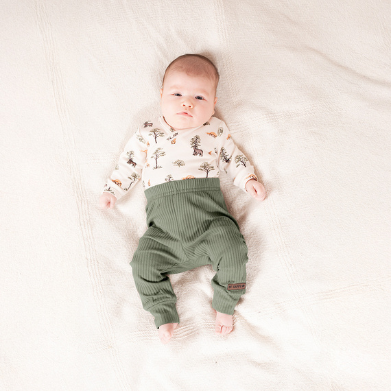 218094 Бебешко боди Yogi Bear Nicol – памук, дълъг ръкав, горска шарка