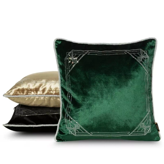 Royal 9 велурена калъфка с кристали Eurofirany мед