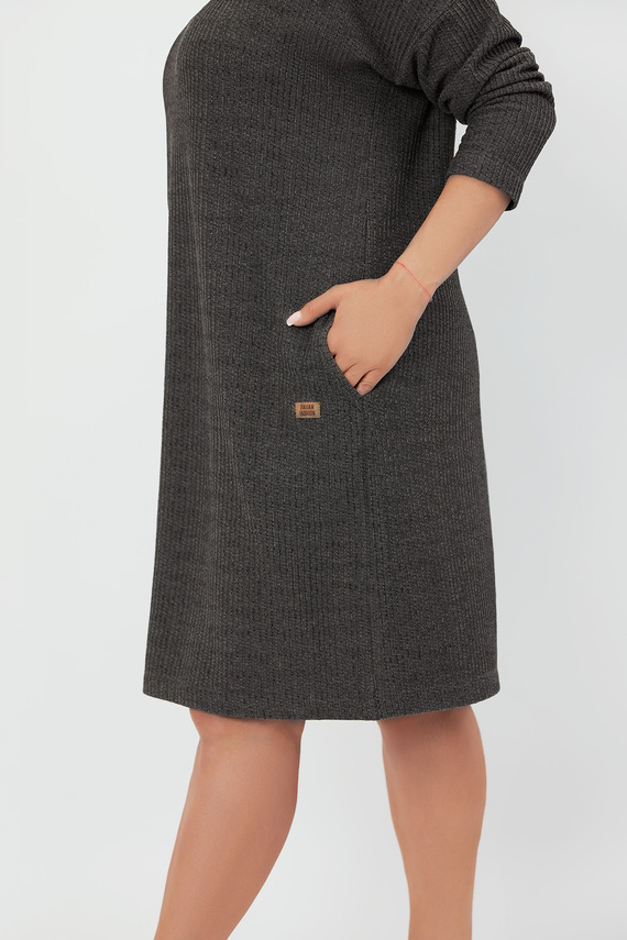 Дамска туника с дълъг ръкав Avira Италианска мода - тъмен меланж 