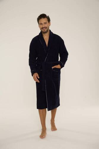 735 Manuele мъжки халат De Lafense - тъмносин