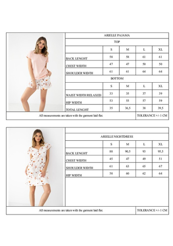 Нощница Arielle Sensis – памучна дамска нощница с копчета