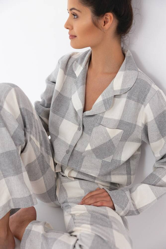 Sensis Evie Дамска пижама - сиво-кремава