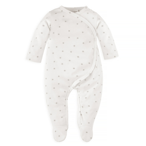 Бебешки гащеризон Hello Pinocchio вързан - слънчогледи в екрю