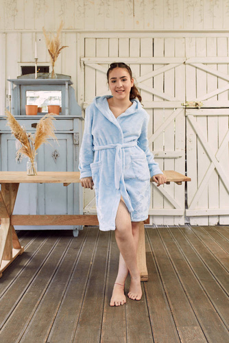 Misti Детски халат за момичета Италианска мода - син