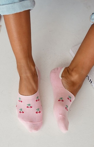 0576-025 Мокасини Małe Cherries Microfoot Milena - розови