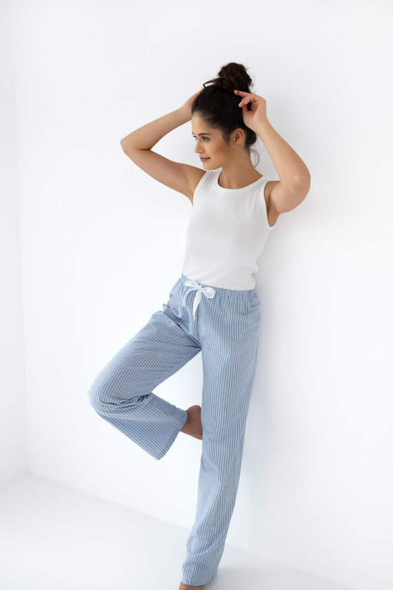 Дамска пижама Sensis Dagna - кремаво синя