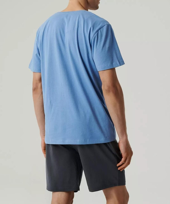 NMP-379 Мъжка пижама с къс ръкав Атлантик-графитено синьо