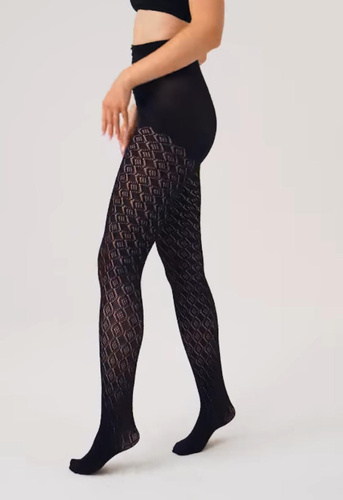 Памучни чорапогащи Gabriella Cashmir wz.103 150 den nero – топли, ажурни