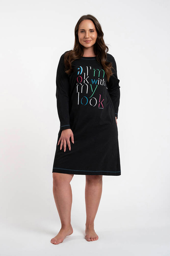 Нощница Olza Италианска мода - черна