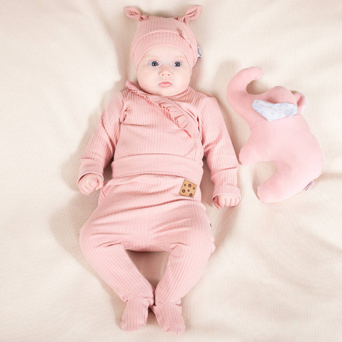 213010 Бебешки спален костюм Nelly Nicol - розов