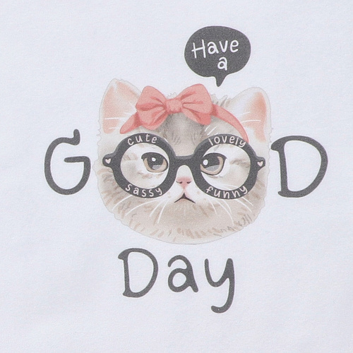 KAR-4008/BIA Момичешка тениска с къс ръкав Lagarto Verde бяла