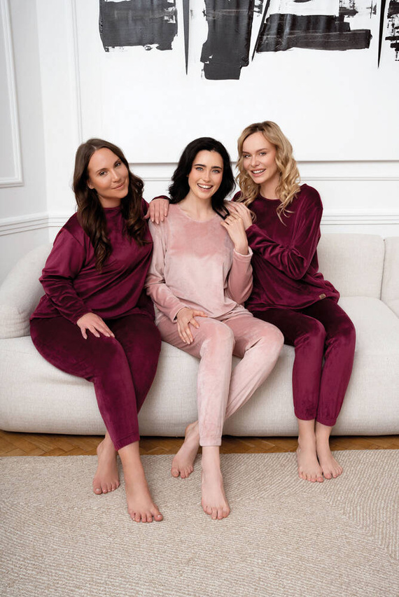 Дамски комплект Akara Italian Fashion - прахово розово 