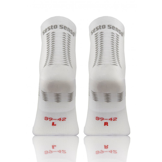 SKB01 Спортни чорапи Универсални спортни чорапи Sesto Senso бяло-червени