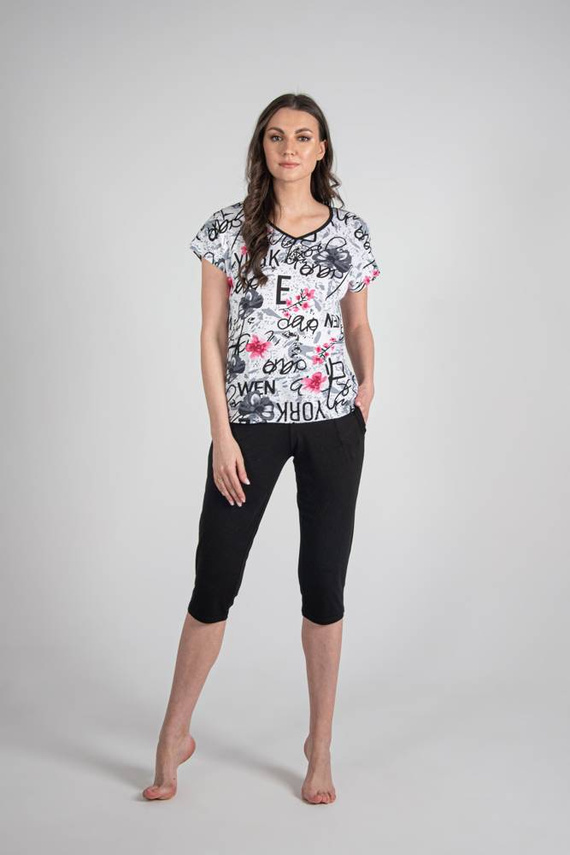 676 Дамска пижама с подметка Forex - бяла