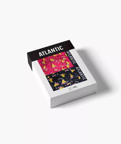 2MHH-007/25 Мъжки боксерки Atlantic - морско синьо-розово