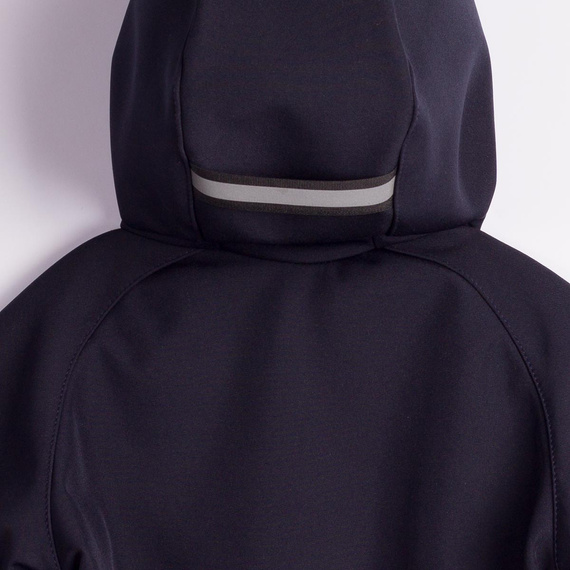 229004 Nicol Яке softshell за момче с полар, качулка и светещи елементи - тъмносиньо