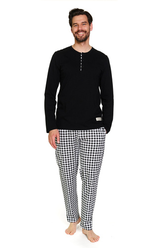 7369 Мъжка памучна пижама Doctor Nap - класическа кройка и естествен комфорт за всяка вечер