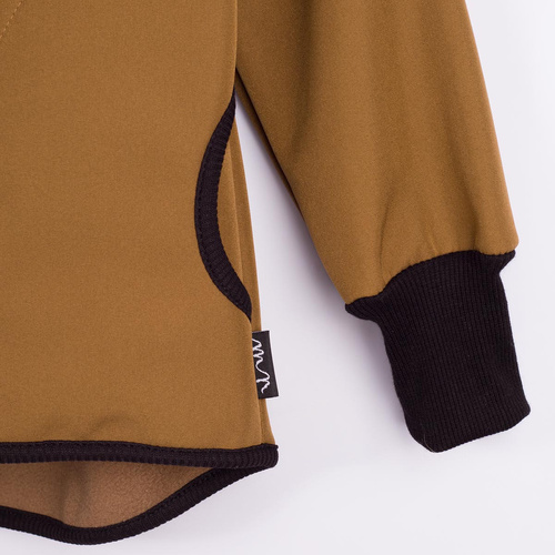 229003 Nicol Яке softshell за момче с полар, качулка и светещи елементи - маслинено зелено