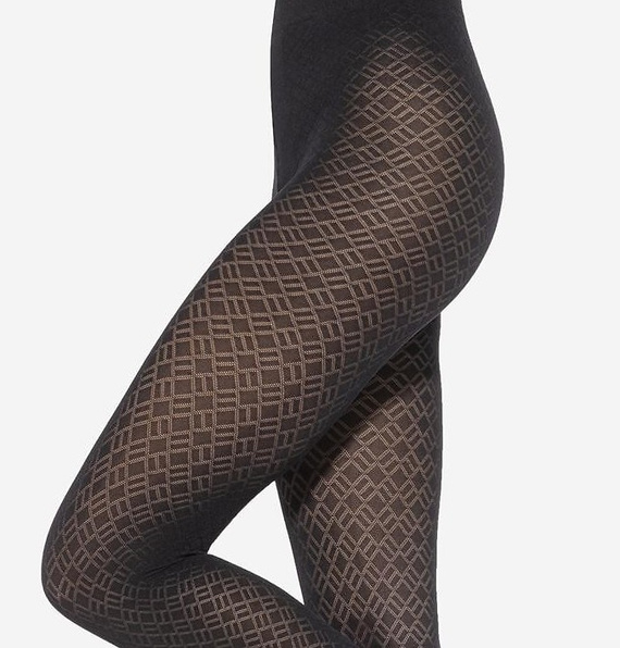 Loretta 157 Дамски чорапогащник Gatta - мат, 50 den, шарени - nero