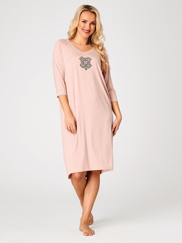 Дамска нощница Key LND 731 кайсия от вискоза с 3/4 ръкав