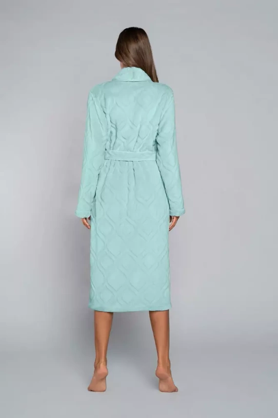 Morena Дамски халат от полар Италианска мода - мента