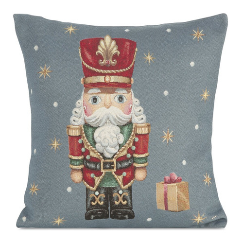 Chp 6081 Коледен гоблен Калъфка за възглавница Лешникотрошачка Евро Пердета Сиво